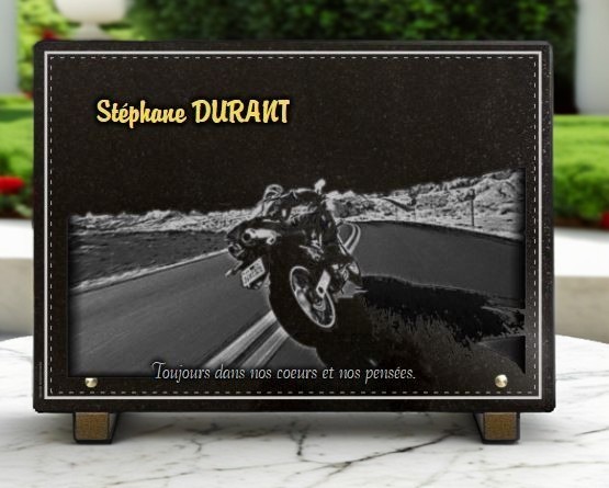 Plaque funéraire Motard - RENAUD Gravure