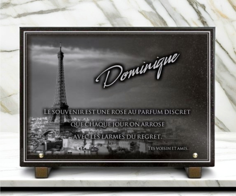 plaque funéraire personnalisable Paris Île de France