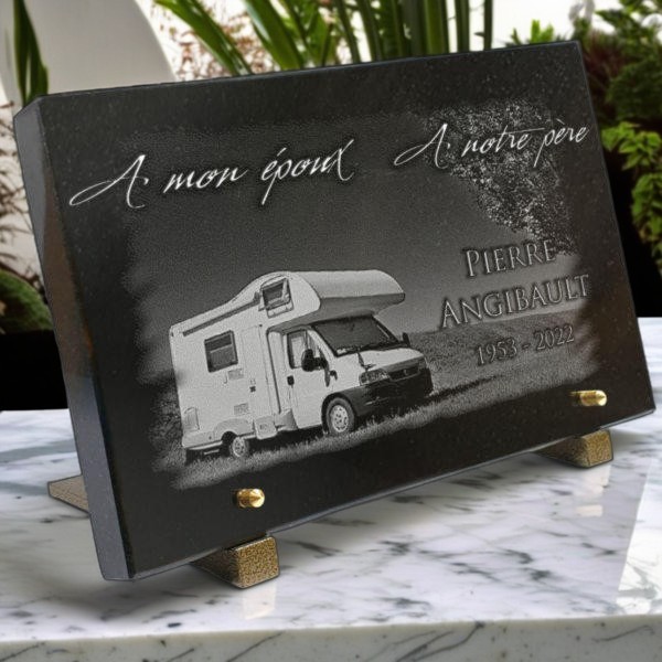 Plaque funéraire Camping car