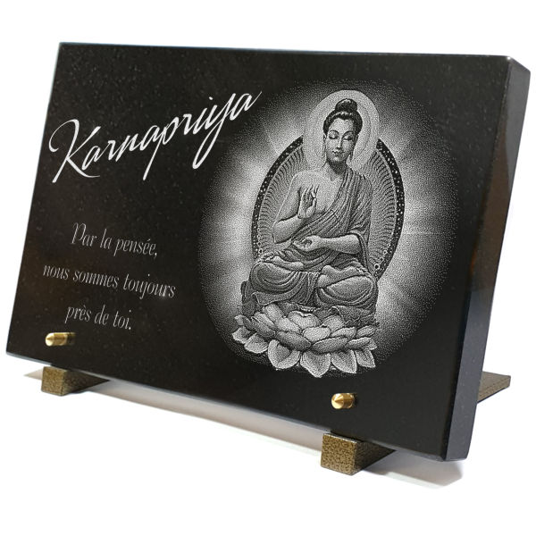 Plaque funéraire pour bouddhiste avec Bouddha