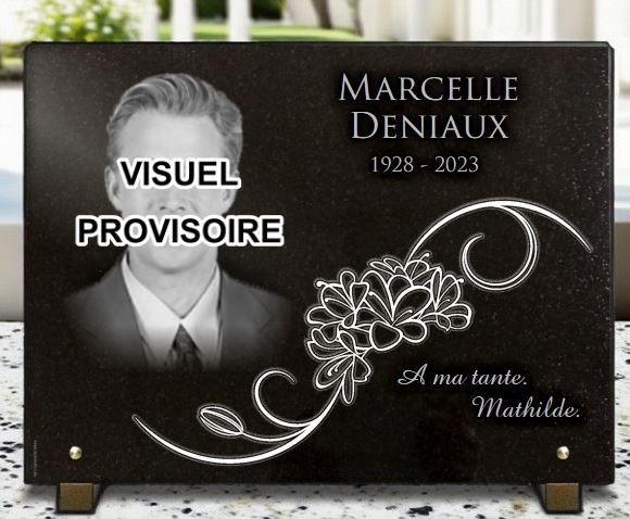 Plaque funeraire avec photo portrait