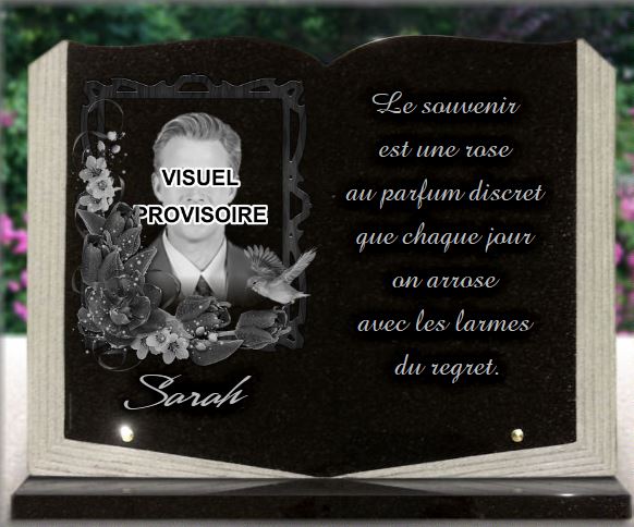 Plaque funeraire : plaque funéraire moderne et personnalisée avec photo