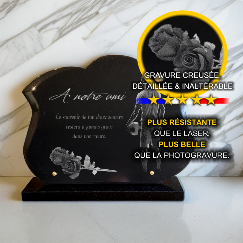 Plaque funéraire football