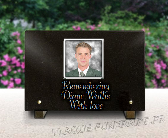 Memorial plaque granite . 20 x 30 cm.