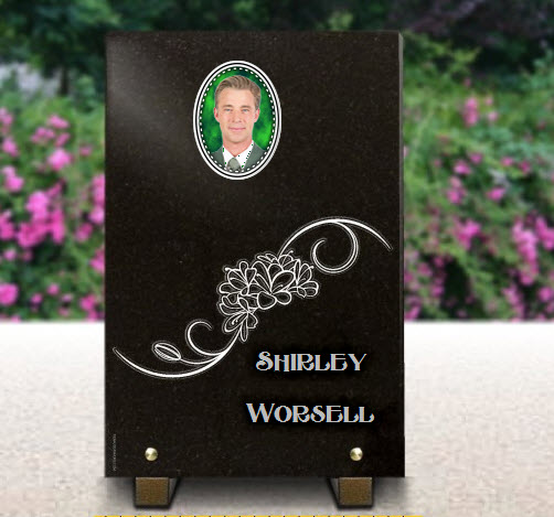 Memorial plaque granite . 30 x 20 cm.