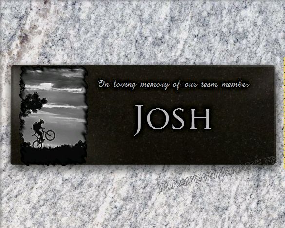 Memorial plaque granite . 15 x 40 cm.