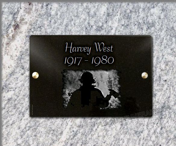 Memorial plaque granite . 20 x 30 cm.