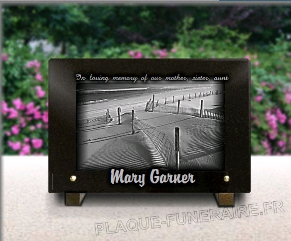 Memorial plaque granite . 20 x 30 cm.