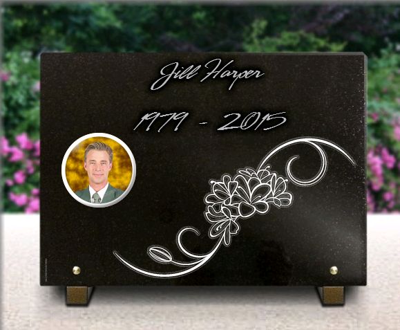Memorial plaque granite . 25 x 35 cm.