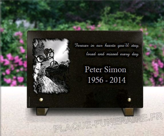 Memorial plaque granite . 20 x 30 cm.