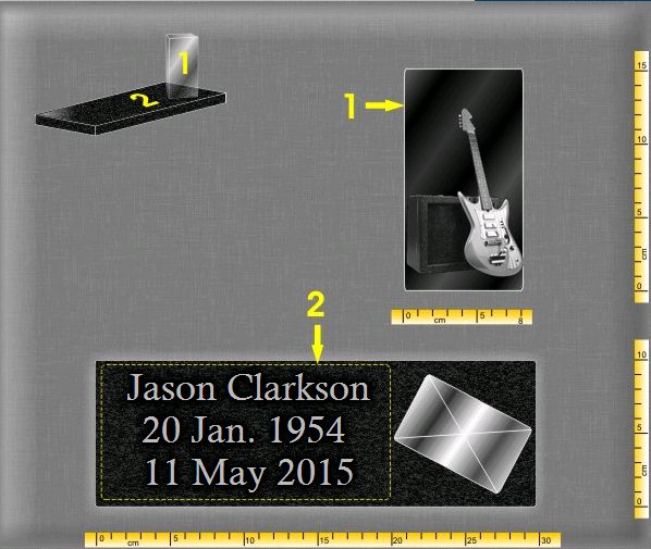 Memorial plaque granite . 17 x 30 cm.