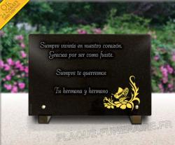 Placa funeraria oro