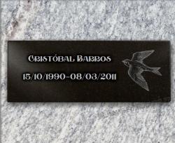 Placa funeraria adhe