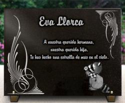 Placa funeraria barata granit