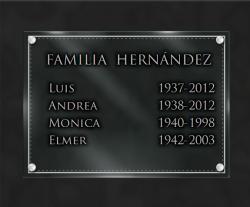 Placa funeraria perforada