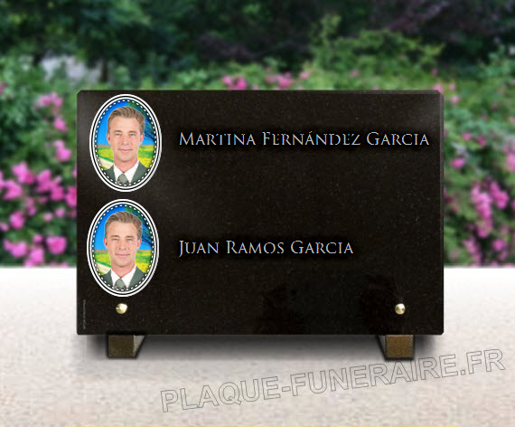 PLACA FUNERARIA granito  . 20 x 30 cm.