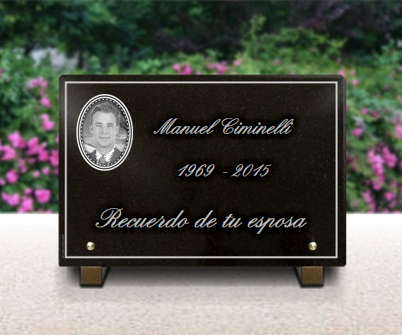  Placa conmemorativa personalizada, marcador de tumba, placa de  recuerdo, para exteriores, placa conmemorativa interior (negro/plateado) :  Patio, Césped y Jardín