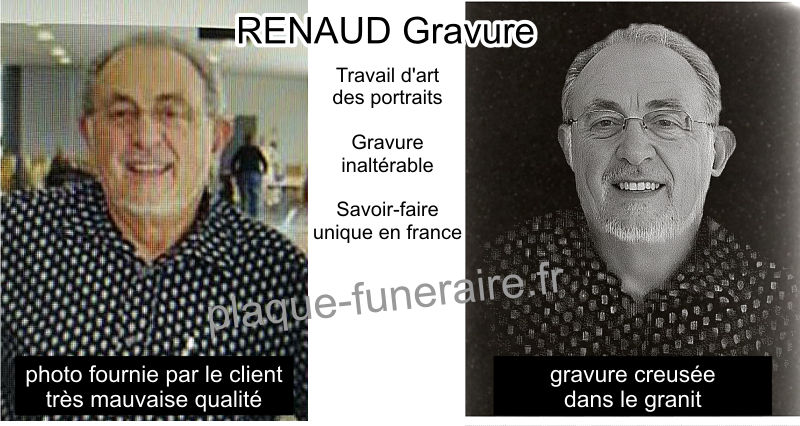 Gravure de portrait et photo