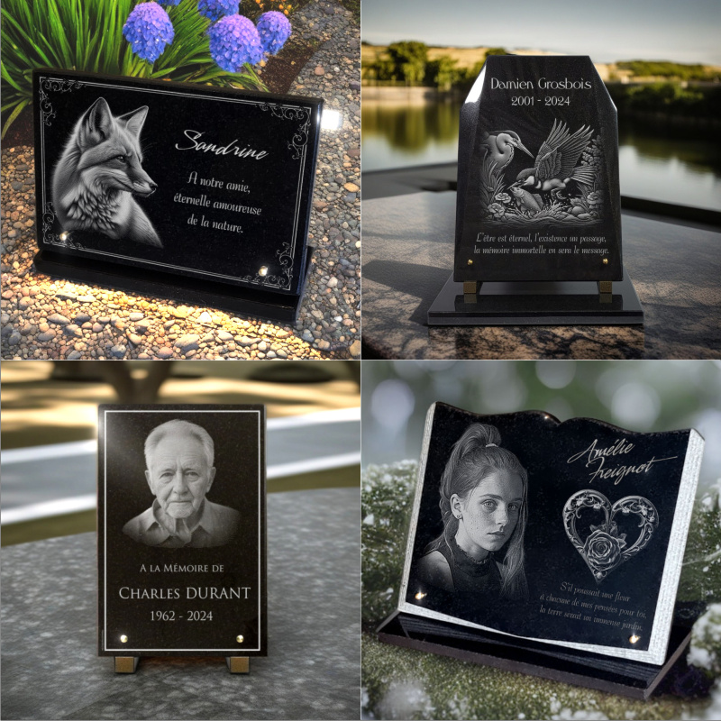 Plaque funéraire dans la Manche