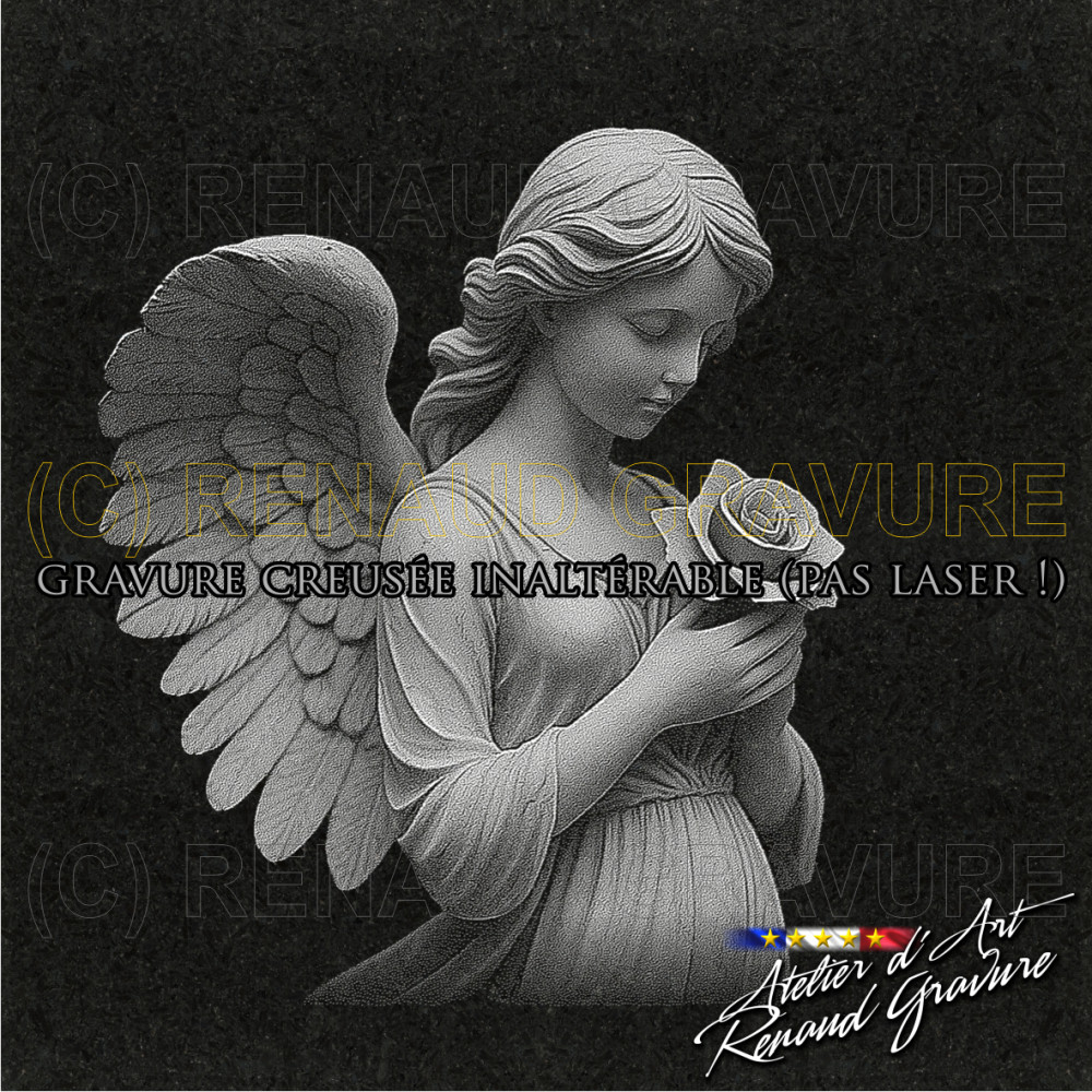 motif ange pour personnaliser votre plaque funeraire
