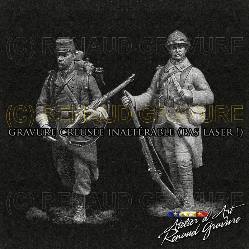 motif ancien combattant pour personnaliser votre plaque commémorative de la première guerre mondiale 1914-1918