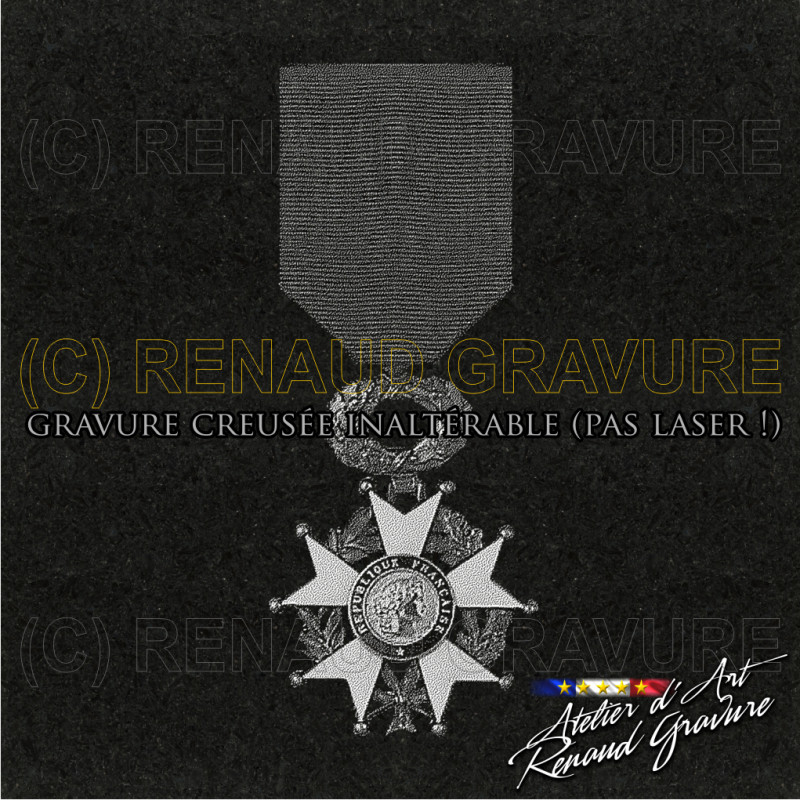 motif médaille militaire légion d'honneur pour personnaliser votre plaque funéraire