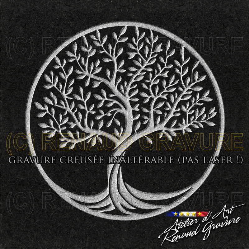 motif arbre de vie pour personnaliser votre plaque funéraire