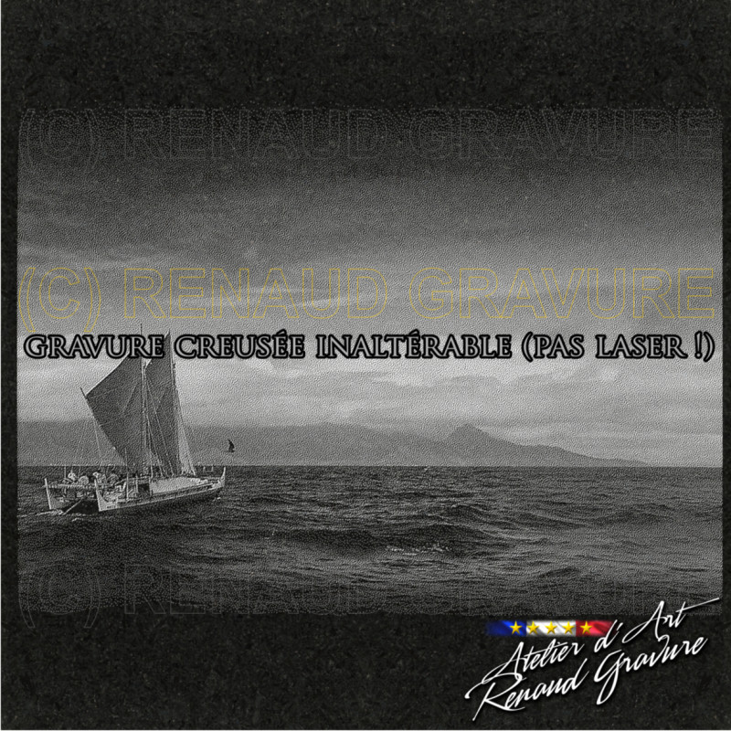 motif bateau pour personnaliser votre plaque funéraire avec voilier
