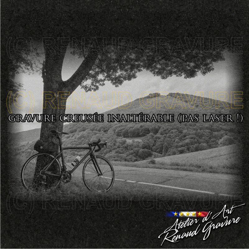 motif vélo de course pour personnaliser votre plaque funéraire cycliste