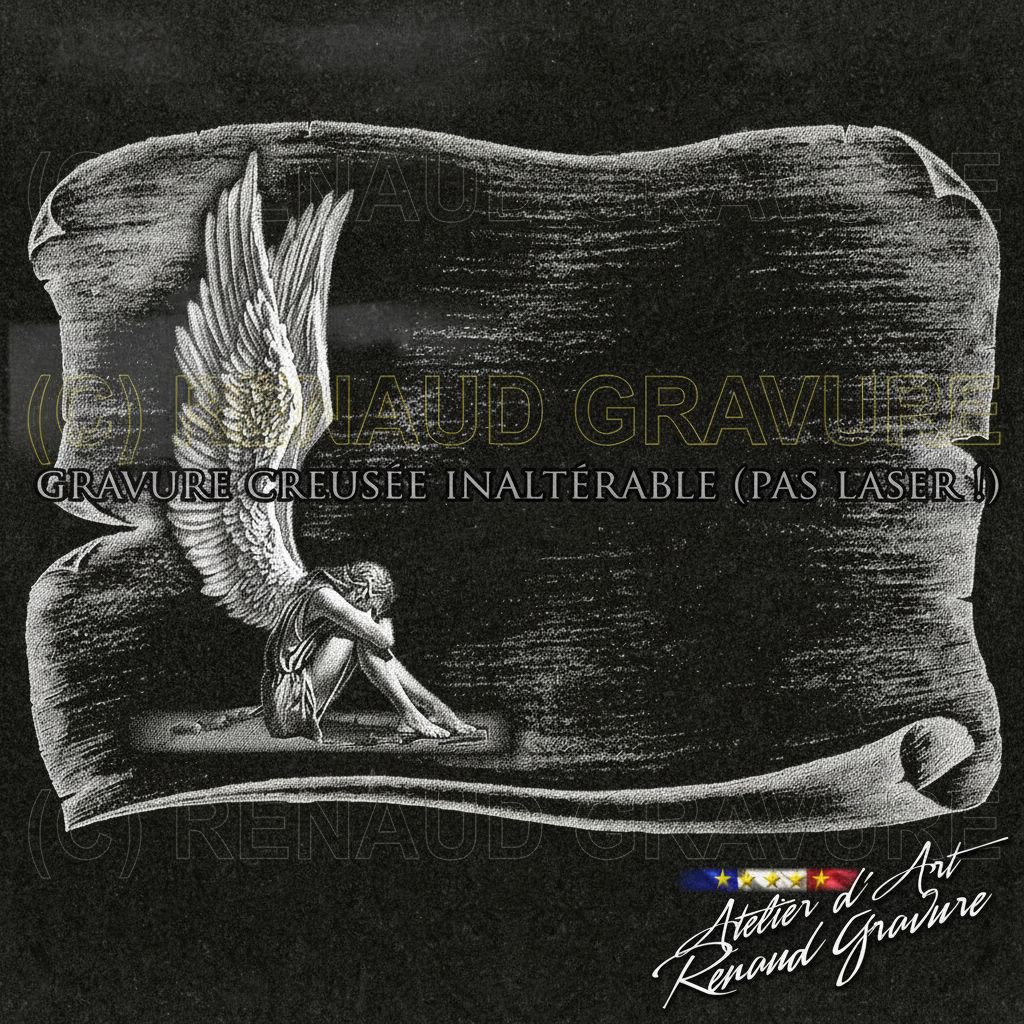 motif parchemin pour personnaliser votre plaque funéraire artistique