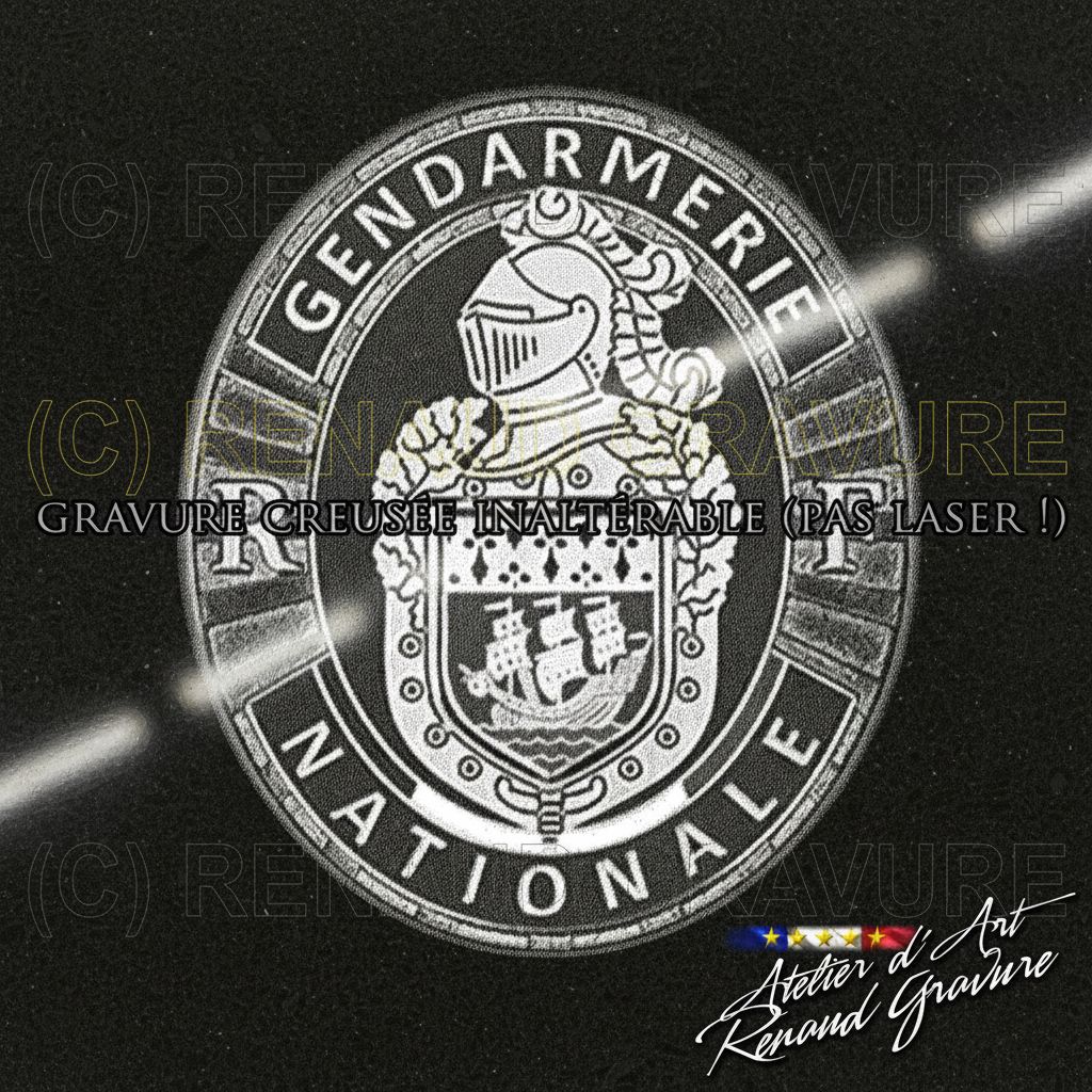 insigne de gendarmerie pour personnaliser votre plaque funéraire