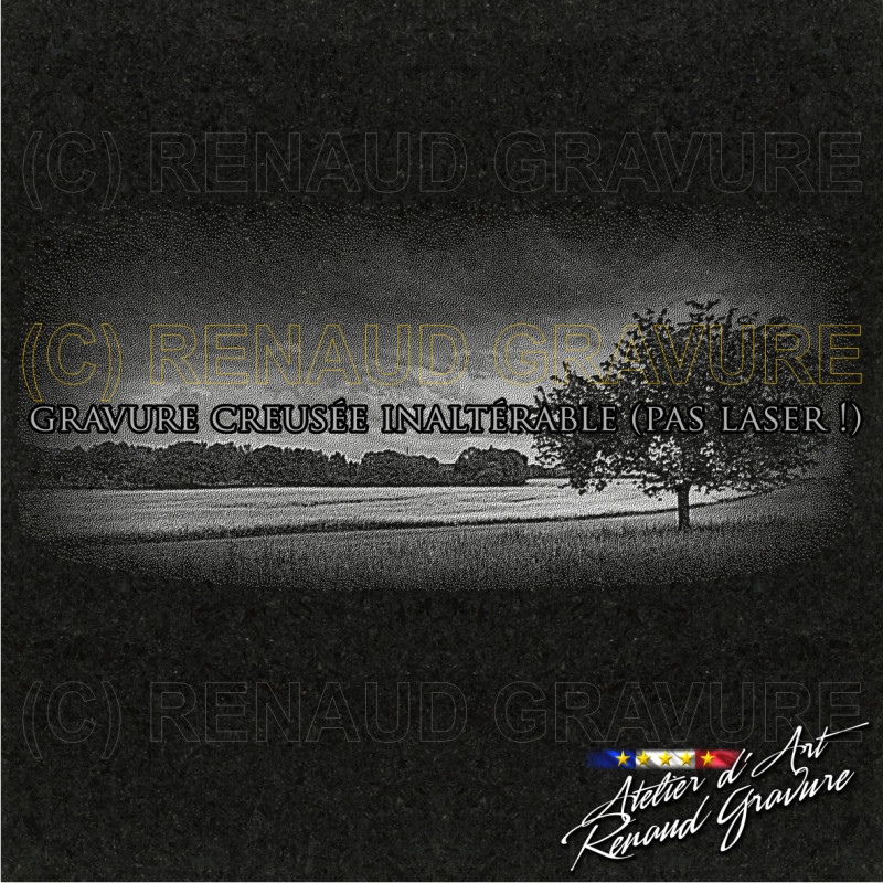 motif Chêne et Arbre pour personnaliser votre plaque funéraire originale