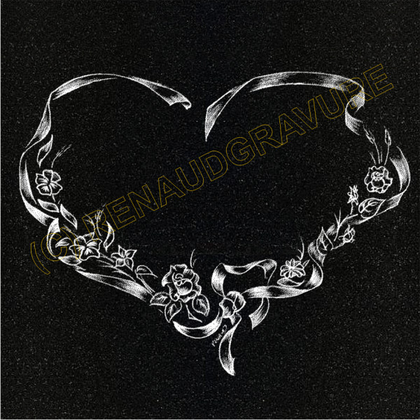 motif coeur pour créer votre plaque de tombe