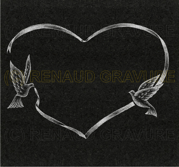motif coeur pour créer votre plaque de cimetière