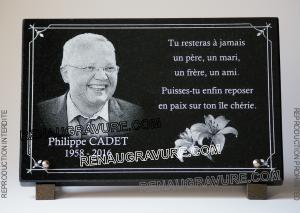 Plaque avec photo portrait