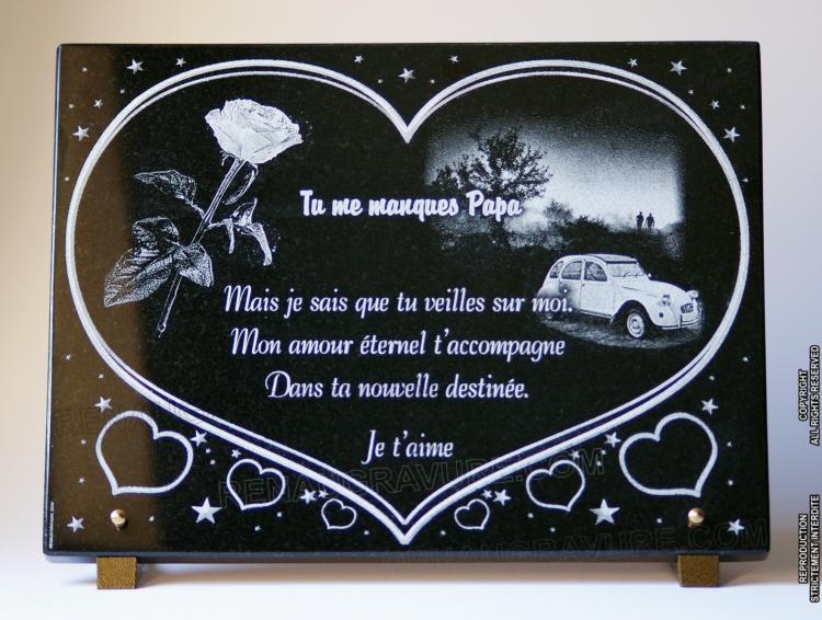 Plaque funéraire personnalisée Mornay-sur-Allier