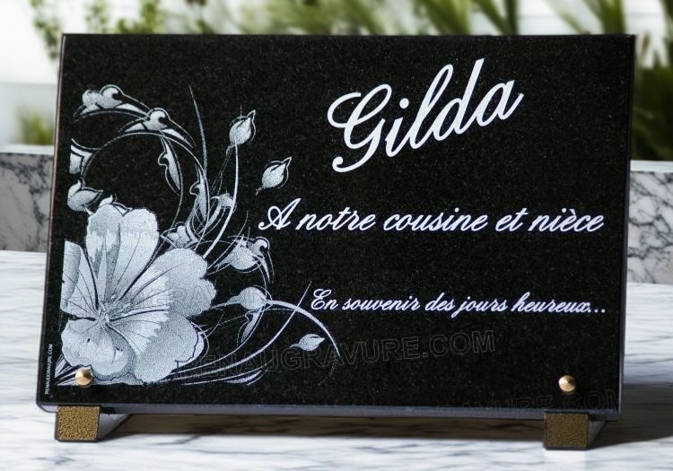 Plaque mortuaire moderne