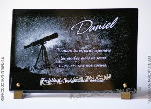 Plaque astronome téléscope