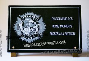 Plaque mortuaire pour pompier de Arpajon (JSP)