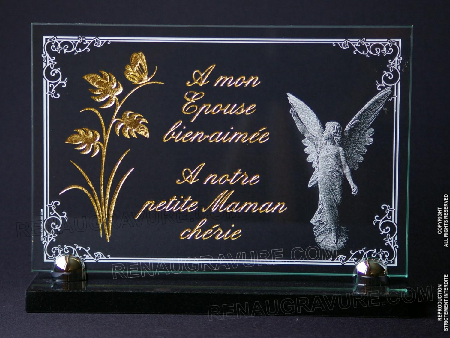 lettre pour plaque funeraire