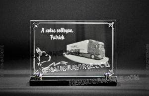 Plaque chauffeur routier avec camion