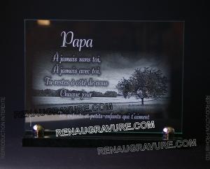 Article funeraire en verre