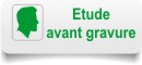 Etude graphique fournie avant gravure.