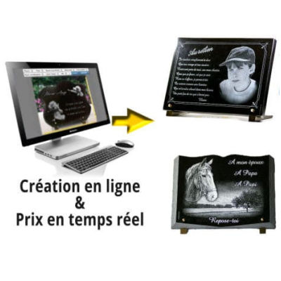 personnalisation en ligne de votre plaque funéraire