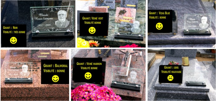 Les plaques funéraires en verre