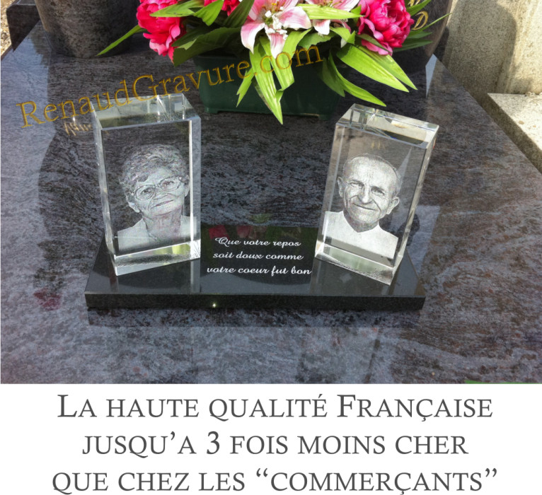 Plaque funeraire : plaque funéraire moderne et personnalisée avec photo