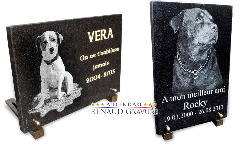 Placas para tumbas de perros