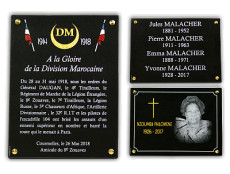 Plaque funeraire Granit à visser