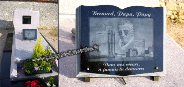 Plaque funeraire livre