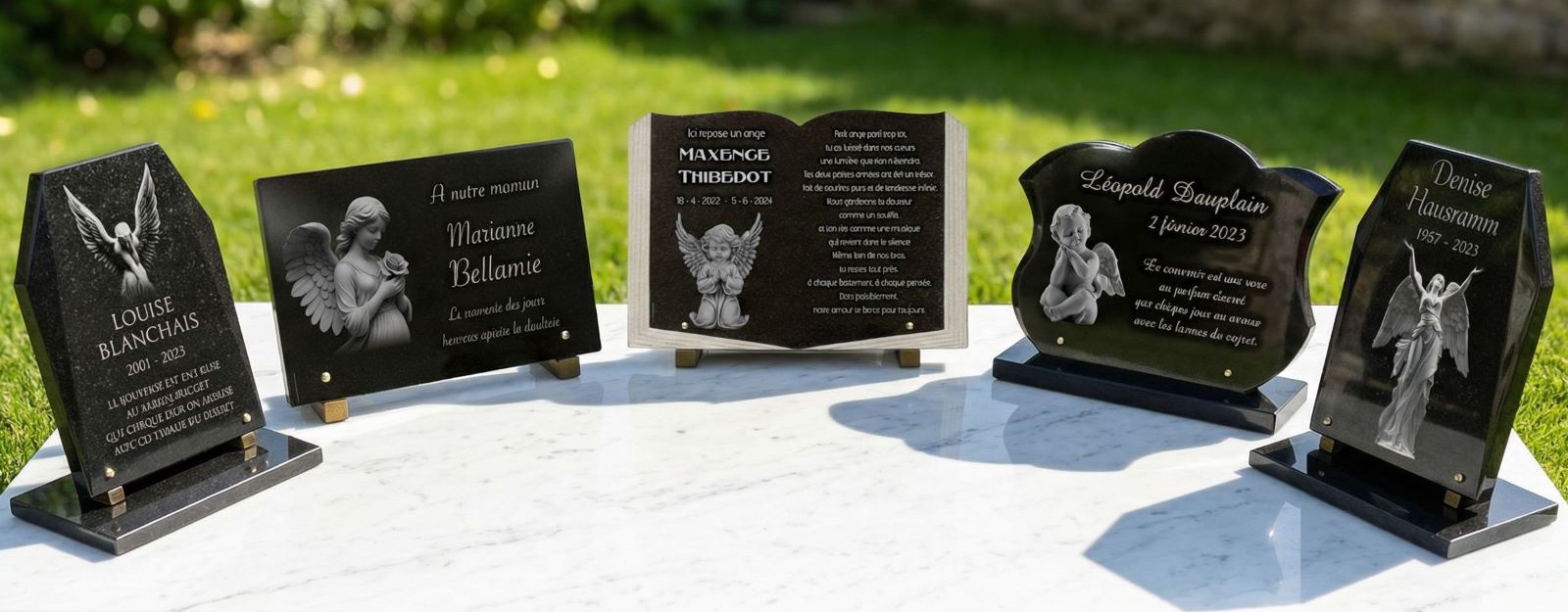 Plaques funéraires Ange